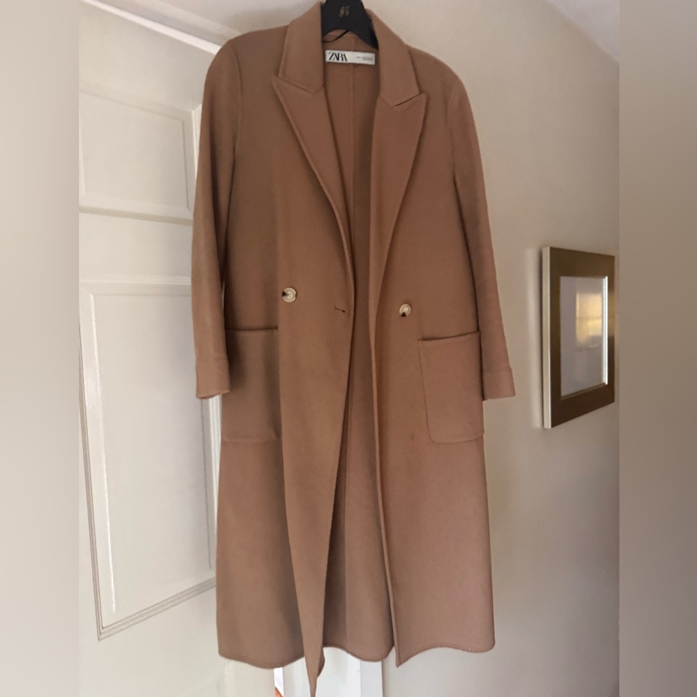 Zara Double-Breasted Wool Coat - Picture 2 of 8